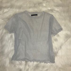 Brandy Melville glitter sheer top
